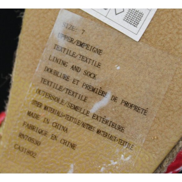 2013 Gymboree Strawberry Sweetheart Espadrille Sandals sz 7 Summer Bow Easy On - Picture 6 of 6